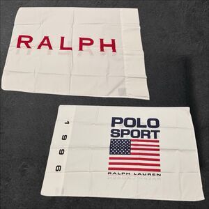 Vintage Polo Sport Ralph Lauren Pillowcases Set of 2 Cotton USA Flag 1990s Spell